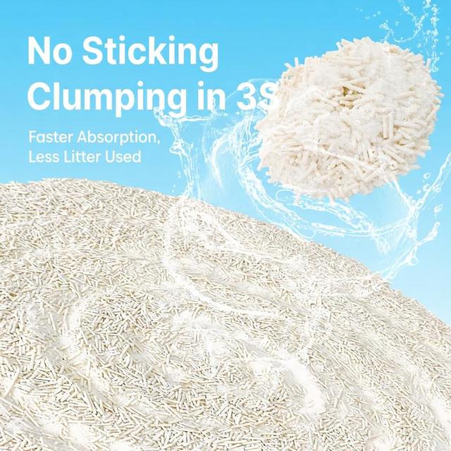Tofu & Cassava Mixed Cat Litter, Eco-friendly. Dust-free, Non-toxic, Safe. Forms Firm Clumps, No Bottom Sticking, Flushable