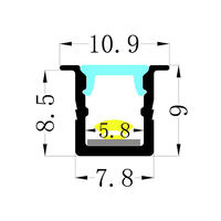 YG-0809C Meilleur prix Profilé LED en aluminium pour éclairage linéaire