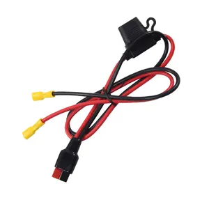 Pil kablolama için şarj kablosu motosiklet araba hızlı kes 2 pin 50A fiş F2 tipi Terminal konnektörler demeti tel