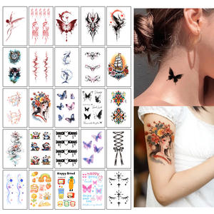 Pegatinas De Tatuajes Temporales coloridas, que incluyen varios patrones de dibujos animados, pegatinas de tatuajes impermeables, adecuadas para brazos y cuerpo - Product Image 1
