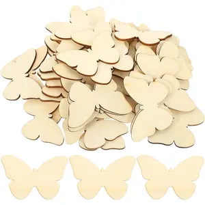 Wooden Butterfly Shapes Craft Blank, Unfinished Cutout Shape Wooden Butterfly