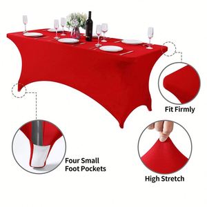 Custom Simple Geometric Dye-Sublimation Printed Logo Trade Show Polyester Waterproof Laminated Stretch Tablecloth 8ft - Product Image 3