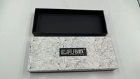 Texture noire avec logo en feuille d'argent boîte-cadeau cosmétique personnalisée boîte à lèvres et boîte de base pour emballage de soins de la peau
