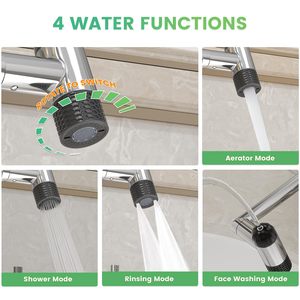 Lưu vực vòi nước 1080 ° xoay phòng tắm bồn rửa vòi 4 nước Outlet chế độ nhà vệ sinh vòi nước lỗ duy nhất với vòi nước nóng và lạnh - Product Image 4