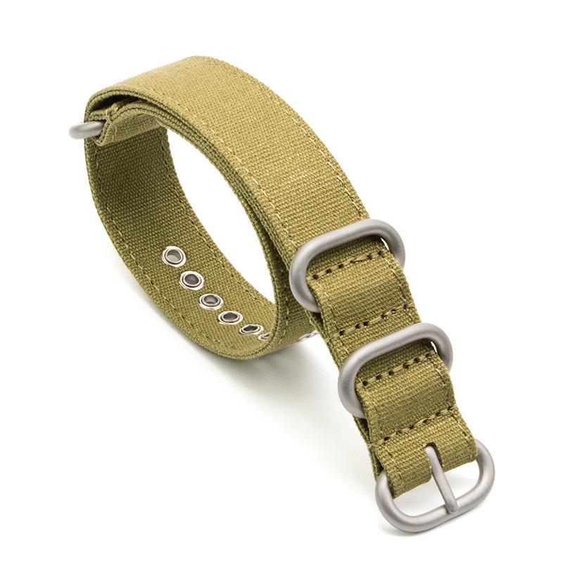 Army green silver buckle