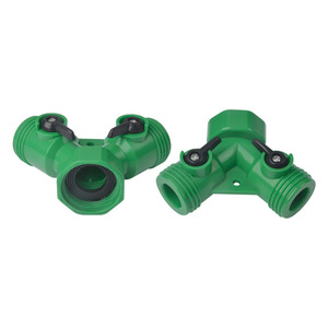 Conector de tubería de agua tipo Y Huabangshi de 25 mm, de plástico roscado con válvula para divisor de manguera de jardín - Product Image 2
