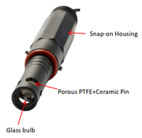 Sonde de pH en ligne pour eau pure industrielle, à fixation rapide, avec plage de 0-12pH et précision de 0,01