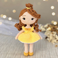Offre Spéciale fait à la main peluche filles Amigurumi princesse poupée Crochet princesse jouet Crochet poupées pour fille cadeau