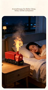 New Arrival Retro Train Ultrasonic Cool Mist Humidifier Creative Aroma <b>Diffuser</b> Essential Oil <b>Diffuser</b> with Warm Light - Product Image 5