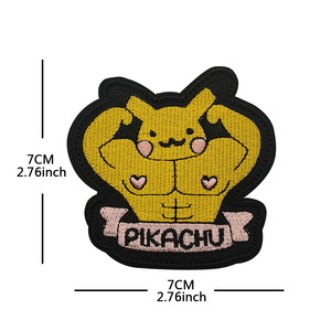 Patch Ricamata 'Beast Mode on Deadlift' Serie Fitness, Adesivo con Personaggio Anime Cartoon, Toppe con Velcro per Zaini - Product Image 4