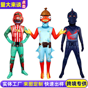 ชุดคอสเพลย์ Mango Fortnite Fishstick บอดี้สูท ชุดจั๊มสูทสำหรับฮาโลวีน - Product Image 4