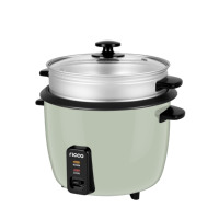 Cuisinière à riz électrique portable verte avec certificats GS CE ROHS LFGB DGCCRF, nouvelle pour usage domestique, inclut une tasse doseuse et une spatule