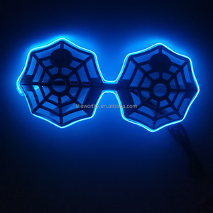 T-Worthy Logo personalizzato Wireless EL Light Glow LED Spider occhiali di Halloween festa di natale decorazioni e regali - Product Image 2