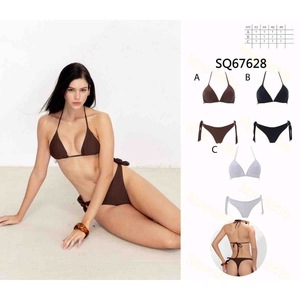 Costume da bagno intero sexy con controllo pancia, taglie forti, modello monokini, per spiaggia, SQ67628, taglie 44 46 48 50, colore Nero Blu - Product Image 1