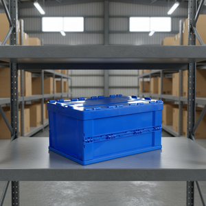 <span class=keywords><strong>Caisse</strong></span> pliable empilable et réutilisable <span class=keywords><strong>avec</strong></span> <span class=keywords><strong>couvercle</strong></span> verrouillable pour la logistique en circuit fermé, réduit le volume de retour vide de 70 % - Product Image 1