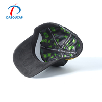 Casquettes personnalisées de luxe en suède avec doublure en satin, broderie 5 panneaux, style A-frame, haute qualité, pour le sport, vente en gros