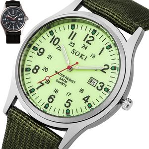 Nuevo <span class=keywords><strong>Reloj</strong></span> de Hombre <span class=keywords><strong>SOKI</strong></span> 069 de Lujo 2024, <span class=keywords><strong>Reloj</strong></span> de Pulsera de Cuarzo para Hombre de Alta Calidad, Resistente al Agua, Luminoso, con Correa de Nailon, <span class=keywords><strong>Reloj</strong></span> Casual - Product Image 2