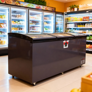 Congelador Horizontal de Gran Capacidad, Refrigerador para Supermercado, Congelador <span class=keywords><strong>Solar</strong></span> para Helados, Equipo de Refrigeración con Controlador - Product Image 3
