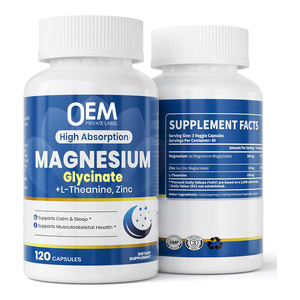Cápsulas de Glicinato de Magnesio OEM, Suplemento Complejo de Magnesio con L-Teanina y Zinc para la Relajación, el Sueño y la Recuperación Muscular - Product Image 1