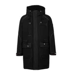 High quality pure eiderdown men's long coat winter fashion trend long men's down jacket