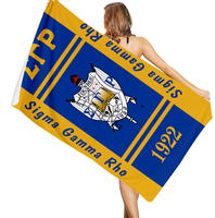 Serviette de plage personnalisée Sorority Phi Beta Sigma 1914, idéale pour la plage d'été, absorbante et à séchage rapide