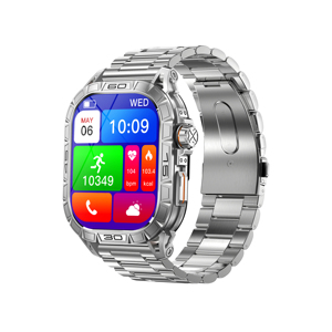 Montre connectée AMOLED avec écran carré de 1,96 pouce, affichage IP67, musique, météo, boussole K63, sports de plein air, grande batterie, fitness - Product Image 4