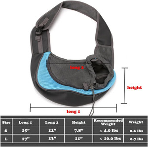 Free sample Outdoor Travel Pet Puppy Sling <b>Bag</b> Comfortable Roll up Lightweight Pet <b>Carrier</b> <b>Bag</b> for Small <b>Dogs</b> and Cats - Product Image 6