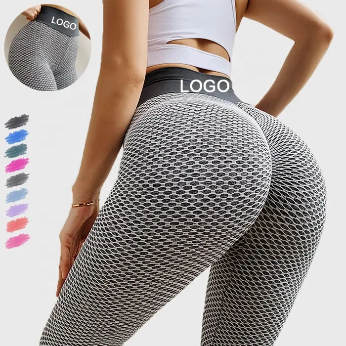 Großhandel Custom Logo Tik Tok Nahtlose Frau Workout Kleidung 2021 Frauen Sublimation Leggings Hohe Taille Yoga Leggings