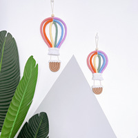 Décoration murale en macramé style Art déco, ballon à air, pour chambre d'enfant