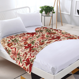Excellente Couverture Florale Douce et Moelleuse à Motif de Fleurs Rouges, Nouveau Design, Idéale pour Dormir, Décoration ou Cadeau, Vente en Gros - Product Image 3