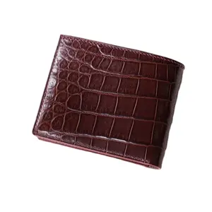 Трендовый дизайн, мужской кошелек из натуральной кожи коричневого цвета размером 9*11,5 см от поставщика из Вьетнама, кошелек для мужчин из кожи