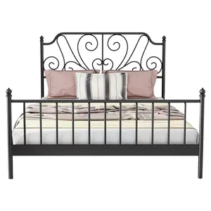 Free Sample Queen Size Iron Bed Frame Cheap bed frames Support Customized