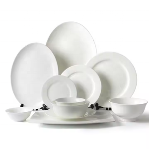 Wholesale Custom Design Ceramic Plates Serving Dish <b>Cheap</b> Bulk Flat White Porcelain Dinner Plates for Wedding Customized Plates - Product Image 4