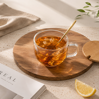 Bouteille en verre transparent de 400 ml avec poignée et large ouverture, personnalisable avec logo, pour yaourt, dessert, flocons d'avoine, petit-déjeuner, emballage alimentaire, vente en gros, Bolong