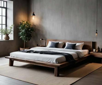 AJJ-Q394 Ensemble complet de meubles en bois massif chinois écologique non pliable, style antique, pour maison d'hôtes et complexe hôtelier, lit double sur mesure