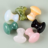 Jade Gua Sha Massage Pierre Champignon Forme À La Main Corps Naturel Dos Guasha Feng Shui Poli Étanche