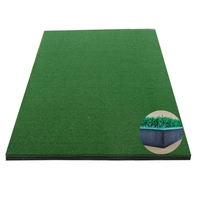 Tapis de frappe de golf 1,5x1,5m pour entraînement intérieur/extérieur avec gazon en nylon durable et support en mousse EVA/NBR