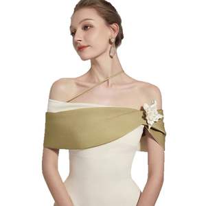 Vestido largo marrón de moda 2025 Boutique Store 3D Floral Patchwork cóctel <span class=keywords><strong>vestidos</strong></span> de fiesta elegantes - Product Image 4