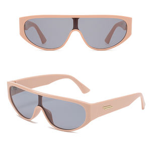 Venta caliente <span class=keywords><strong>Retro</strong></span> Punk Style UV400 Gafas de Sol de alta calidad de una pieza Deportes al aire libre Gafas para hombres Mujeres Azul Blanco Oro PC - Product Image 6