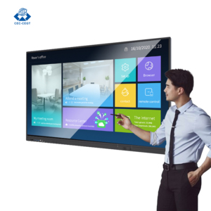 ZDHQ 75 86 100 Panneaux interactifs de salle de classe de 110 pouces <span class=keywords><strong>20</strong></span> points Multi Touch Smart Interactive Boards 4k pour la conférence d'enseignement - Product Image 1