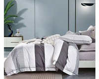Parures de lit imprimées en coton doux de luxe, qualité hôtelière, 200TC 300TC, ensembles de housses de couette imprimées, ensembles de draps imprimés
