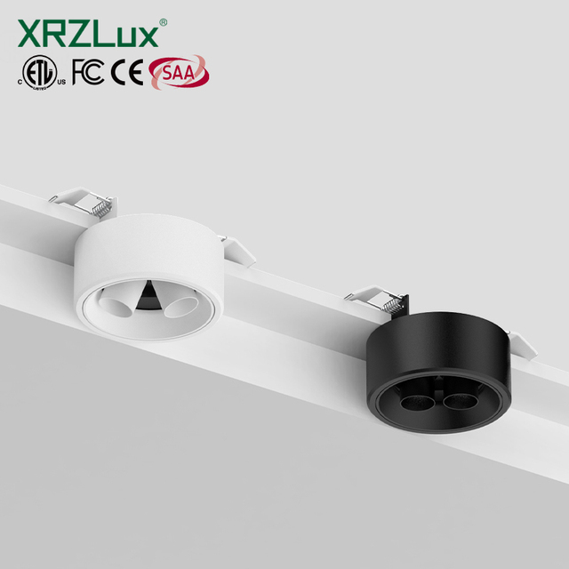 XRZLux 8W Adjustable Recessed LED Spotlight with Aluminum Construction CRI 90 Hotel Use Ceiling Downlight