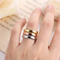 18k Vergoldete Edelstahl Paarringe Breite Minimalistische Bandringe Versprechen-Ringe Hochzeit Verlobungsgeschenk Unisex