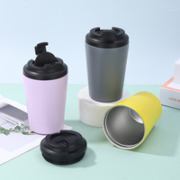 Mug de voyage isotherme Madou en acier inoxydable à double paroi, 12 oz, anti-fuite, moderne, résistant à l'eau bouillante pour boissons chaudes