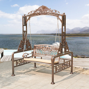 Fauteuil <span class=keywords><strong>suspendu</strong></span> en métal pour l'extérieur, balcon, intérieur, cour, 2 places, imperméable, mobilier d'extérieur - Product Image 6
