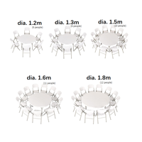Table pliante en plastique robuste et moderne pour 6 à 12 personnes, de 48 à 72 pouces (4, 5 et 6 pieds), idéale pour banquets, événements, mariages et hôtels - Vente en gros