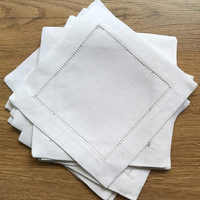 Serviettes en lin écologiques en gros OEM 13*13cm, serviettes de mariage, serviettes de cocktail en lin, sous-verres fabriqués en Chine