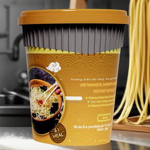 Plastic <b>cup</b> <b>noodles</b> 450ml 90g IML anti high temperature 100℃ PP food grade material <b>cup</b> with lid - Product Image 1