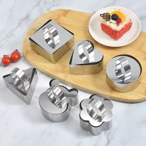 Molde Redondo de Acero Inoxidable para Mousse, Molde para <span class=keywords><strong>Pastel</strong></span> en Forma de Corazón con Placa de Presión, Molde para Puré de Taro, Molde para Bolas de Arroz y Sushi - Product Image 3