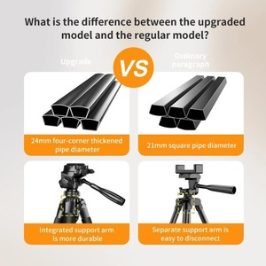 Support de <span class=keywords><strong>trépied</strong></span> professionnel robuste pour caméra, idéal pour la photographie extérieure, le streaming en direct et les vlogs, compatible Canon, Nikon, téléphone - Product Image 3